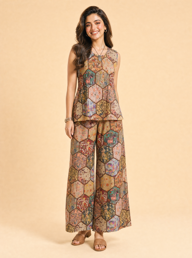 Zoya Square Neck Co-ord Set