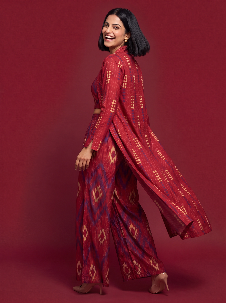 Geo Luxe Flared Pant Co-ord Set