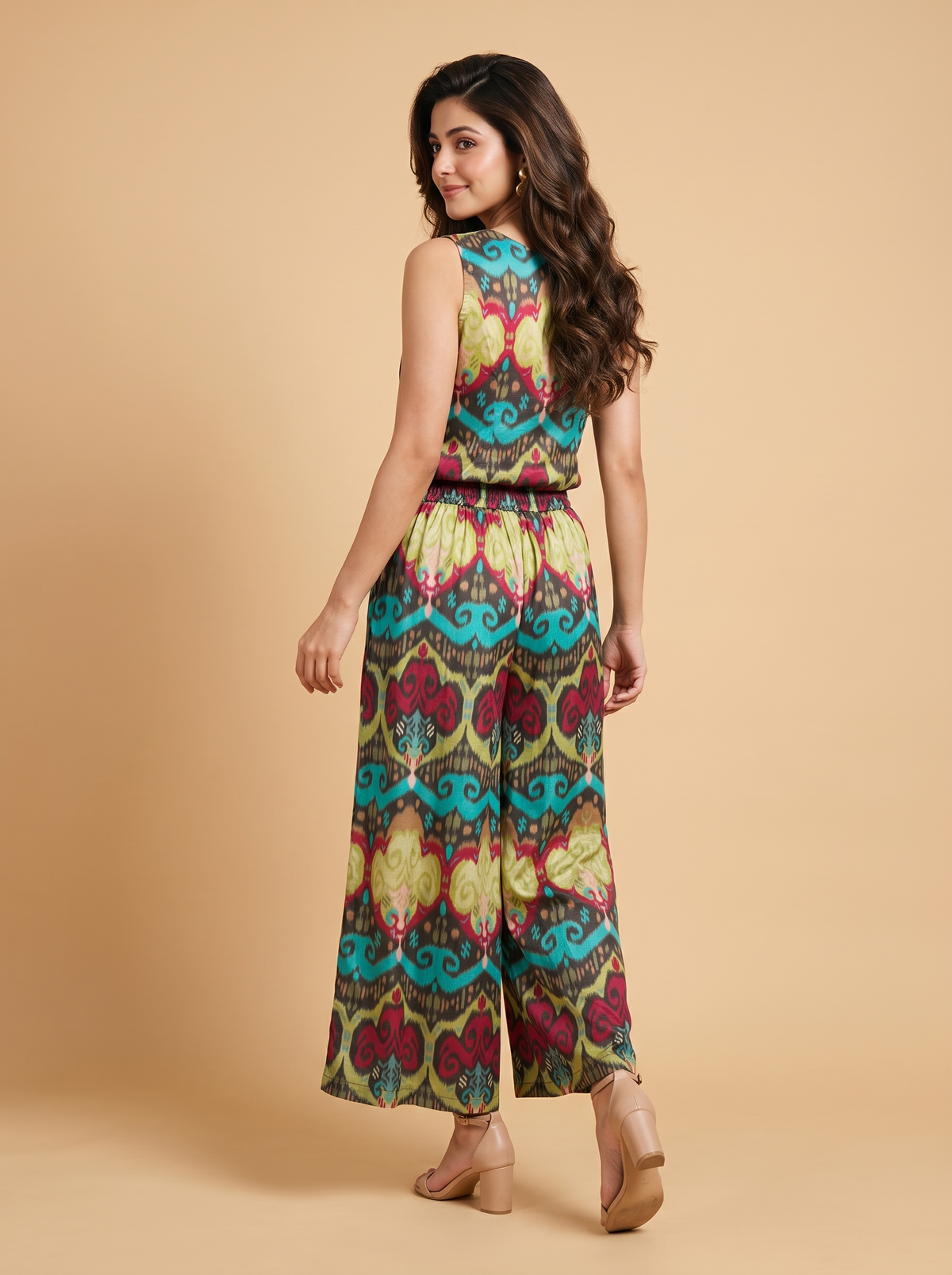 Kavya Ikkat Satin Co-ord Set