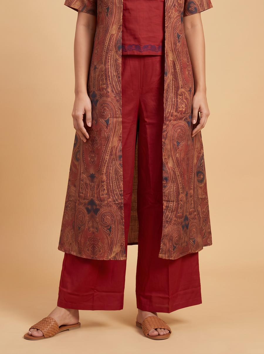 Crimson Pai Paisley Co-ord Set