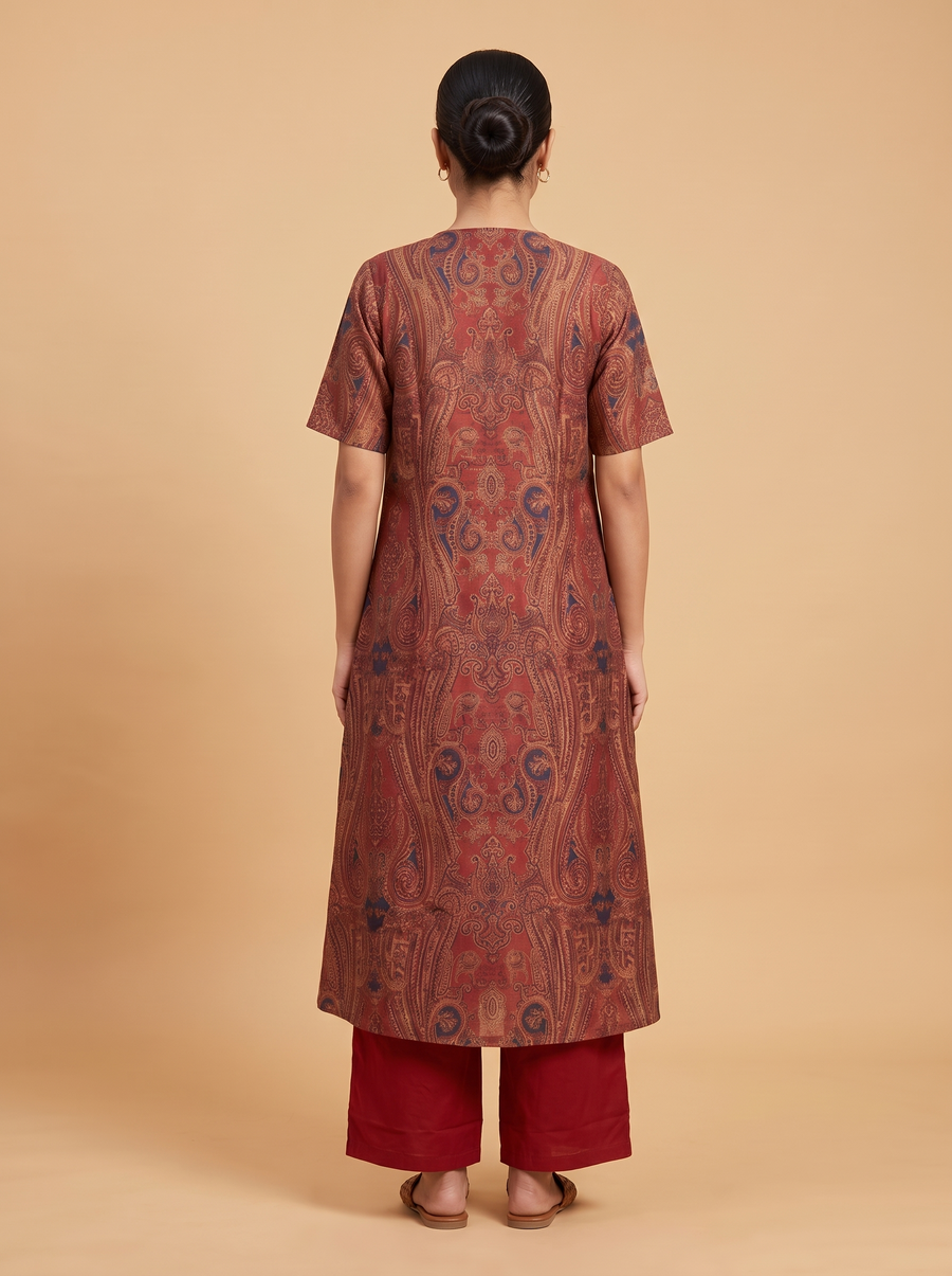 Crimson Pai Paisley Co-ord Set