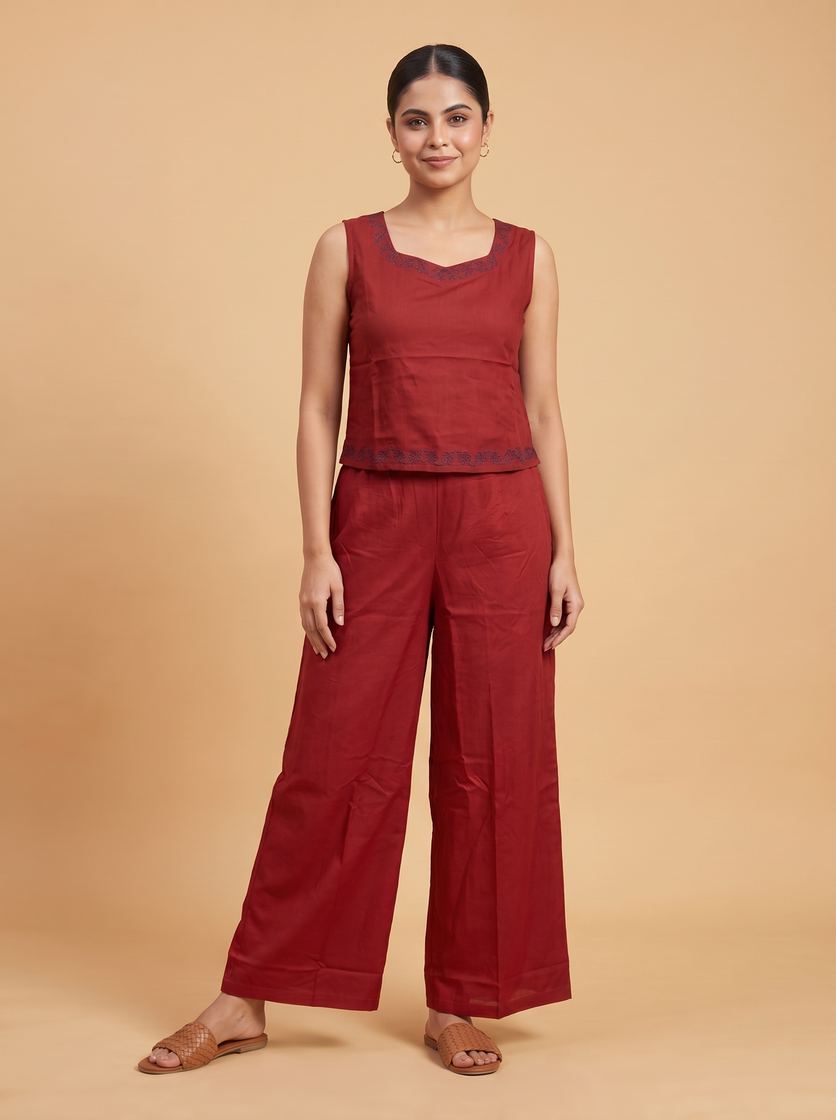 Crimson Pai Paisley Co-ord Set