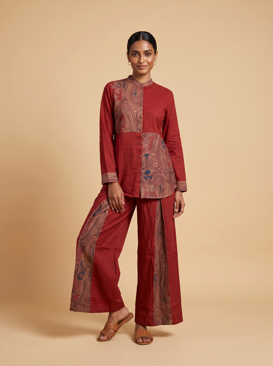 Rubya Mandarin Collar Co-ord Set