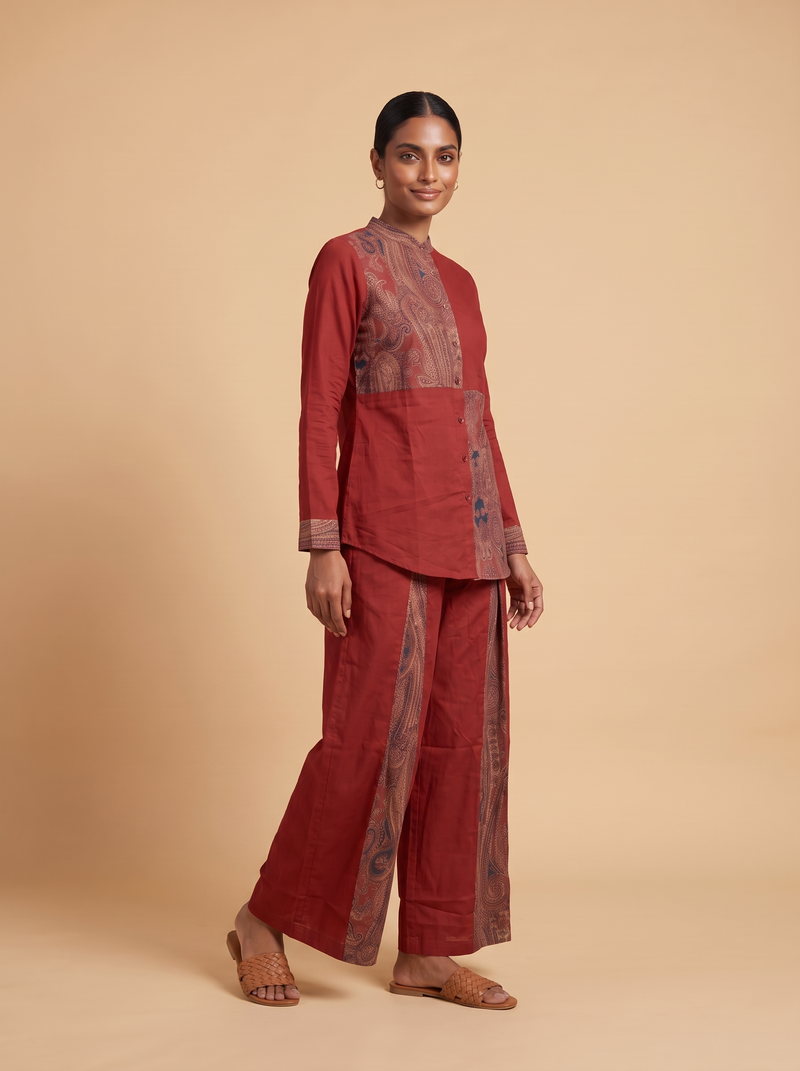 Rubya Mandarin Collar Co-ord Set