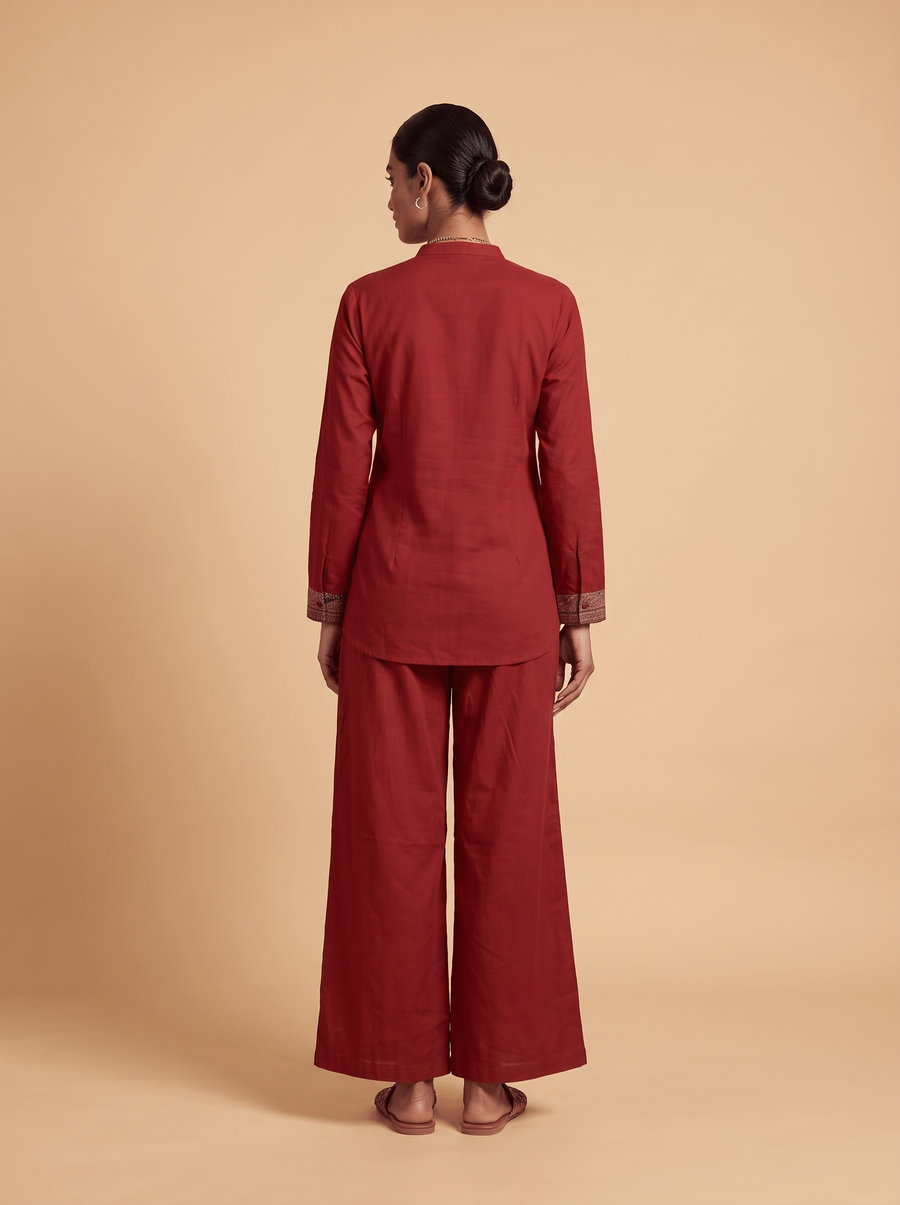 Rubya Mandarin Collar Co-ord Set