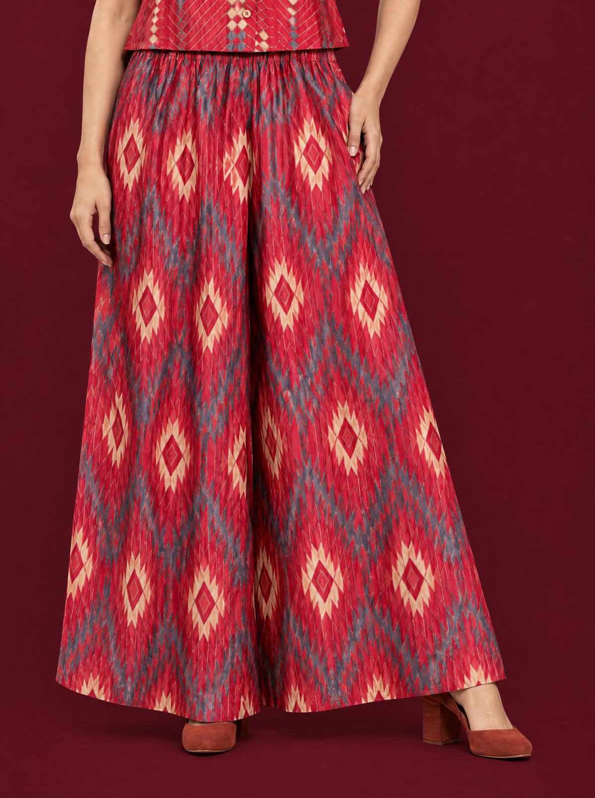 Floral Print Co-ord Set with Farshi Pants