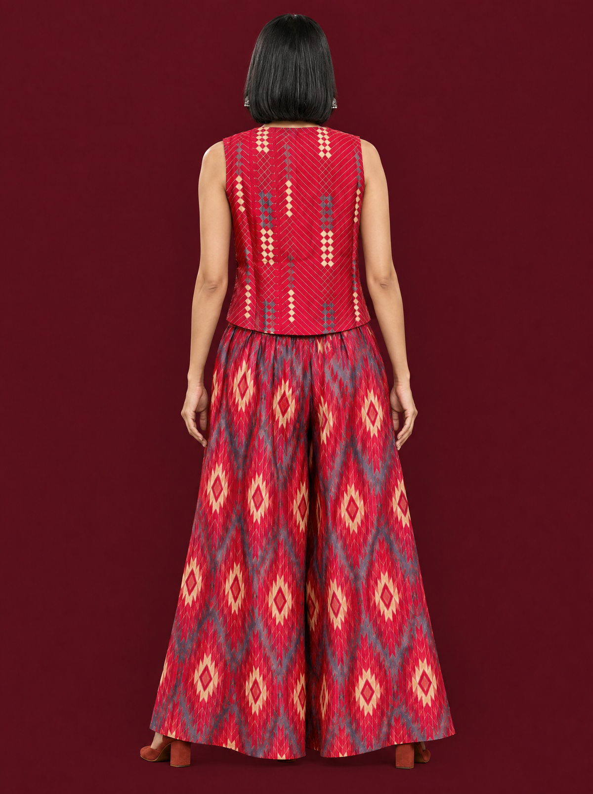 Floral Print Co-ord Set with Farshi Pants