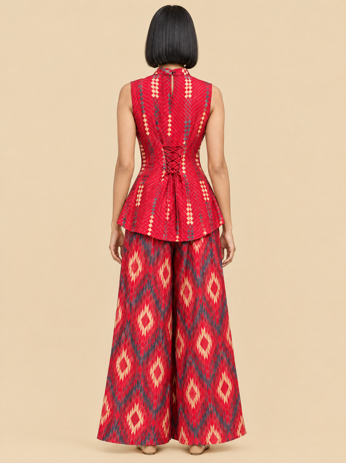 Solid Shirt Collar Workwear Co-ord Set with Straight Pants